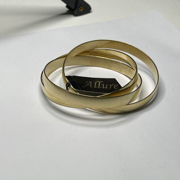 set of three gold tone fashion costume jewelry by Allure unworn w tags jewelry - Picture 9 of 11